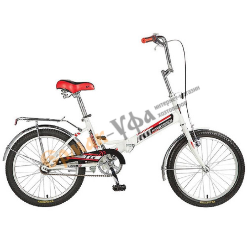 Велосипед Novatrack 20" складной,сталь,TG30,белый,AL обода,комфорт.сид и руль (рост 115-135см)