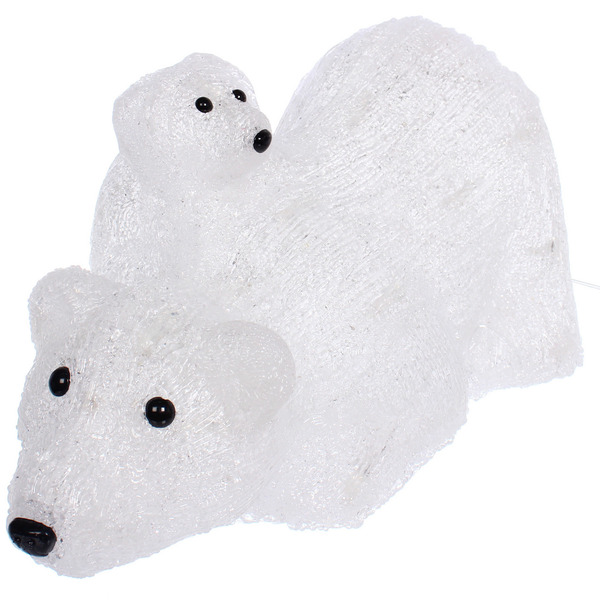 Фигура светодиодная "Медвежья семья" 38*19*19 см, 50 ламп LED, авторежим, 220V, Белый