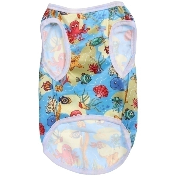 Майка для кошек и собак мелких пород "БРО на стиле", пляжная вечеринка, размер М (длина спинки 29см, объем груди 35см, от 3 до 6кг)