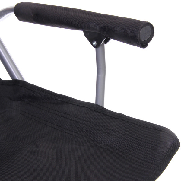 Кресло складное с подлокотниками до 100 кг SJ-0054, 58*58*92 см, цвет: чёрный, ТуристМастер