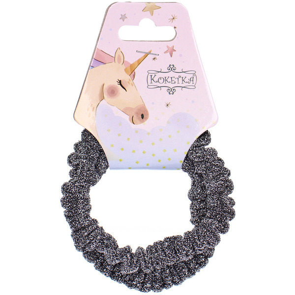 Резинки для волос 2шт "МАРУ", микс 5 цветов, d-5,5см (подвес Единорог)