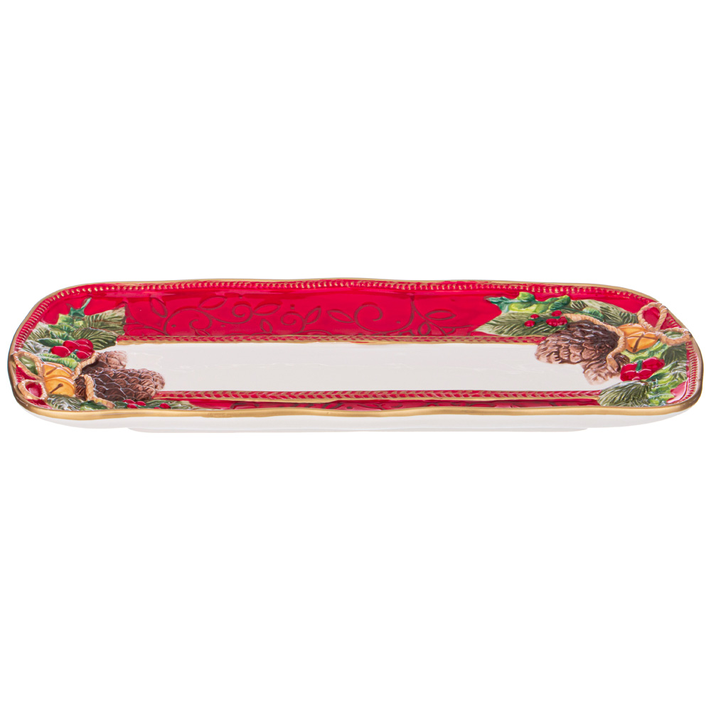 БЛЮДО LEFARD "ШИШКИ" ПРЯМОУГОЛЬНОЕ 35*16,5*3 СМ (КОР=12ШТ.)