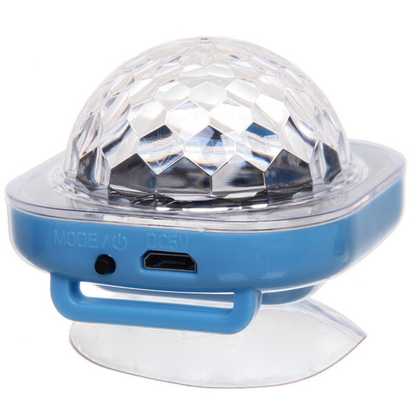 Диско-шар Dancer" с ремешком на руку, авторежим, датчик звука (в комплекте с присоской), RGB (220V)