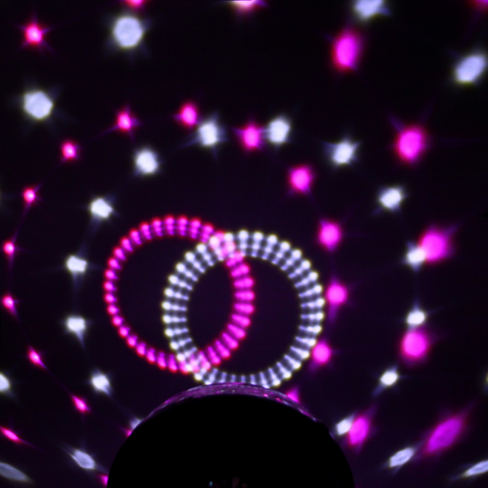 Диско-шар светодиодный  "Каледоскоп", LED (красный, зеленый, синий), USB+mp3+пульт (220V)