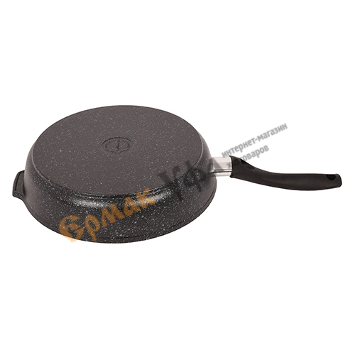 Сковорода 28 см, 65 мм с ручкой, АП смт281а KUKMARA, темный мрамор, 1/4