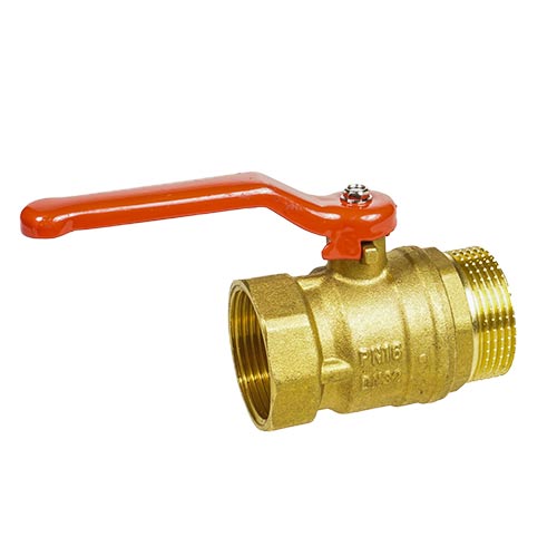 Кран шар 1 1/4 г/ш ручка латунь (БЕЛАРУСЬ) (1/25)