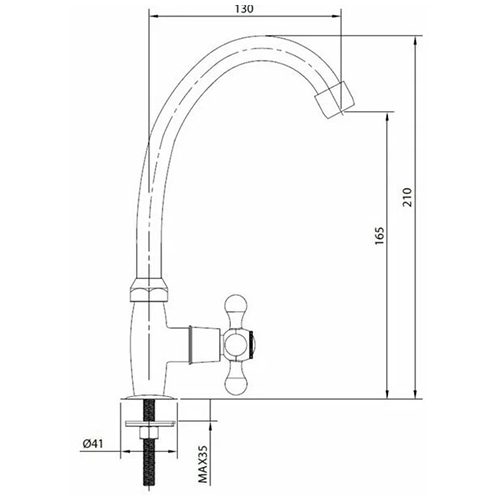 Смеситель для раковины ISTOK LIFE настольный, хром, моно в индив. пакете 0402. 973, 1/10