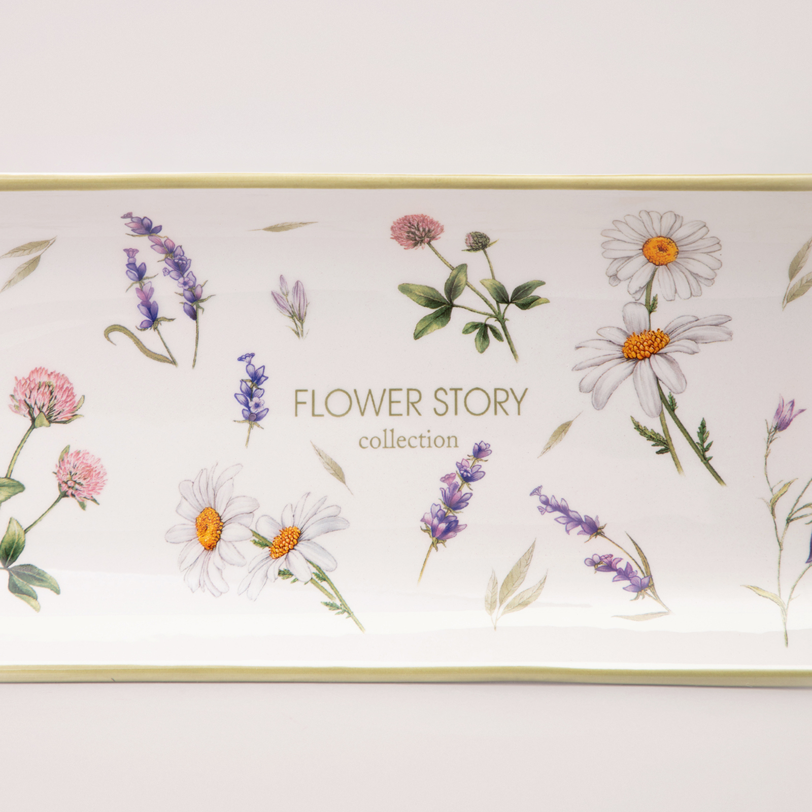 БЛЮДО AGNESS, FLOWER STORY, 28*12*3 СМ, КОР=32ШТ.
