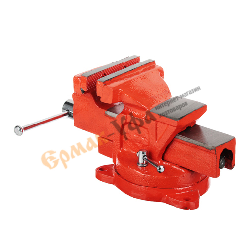 Тиски слесарные с поворотным механизмом и наковальней 100мм ЕРМАК, 1/4