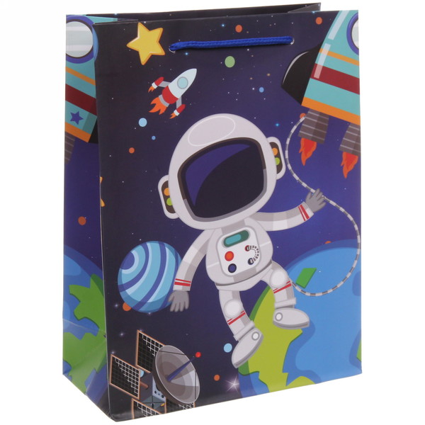 Пакет подарочный "Космос" 18*24*8,5 см