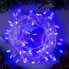 Гирлянда "Нить" 10м с насадками "Игла",IP20, прозрач. нить, 100 LED, 8 режимов, 220В,свечение синее