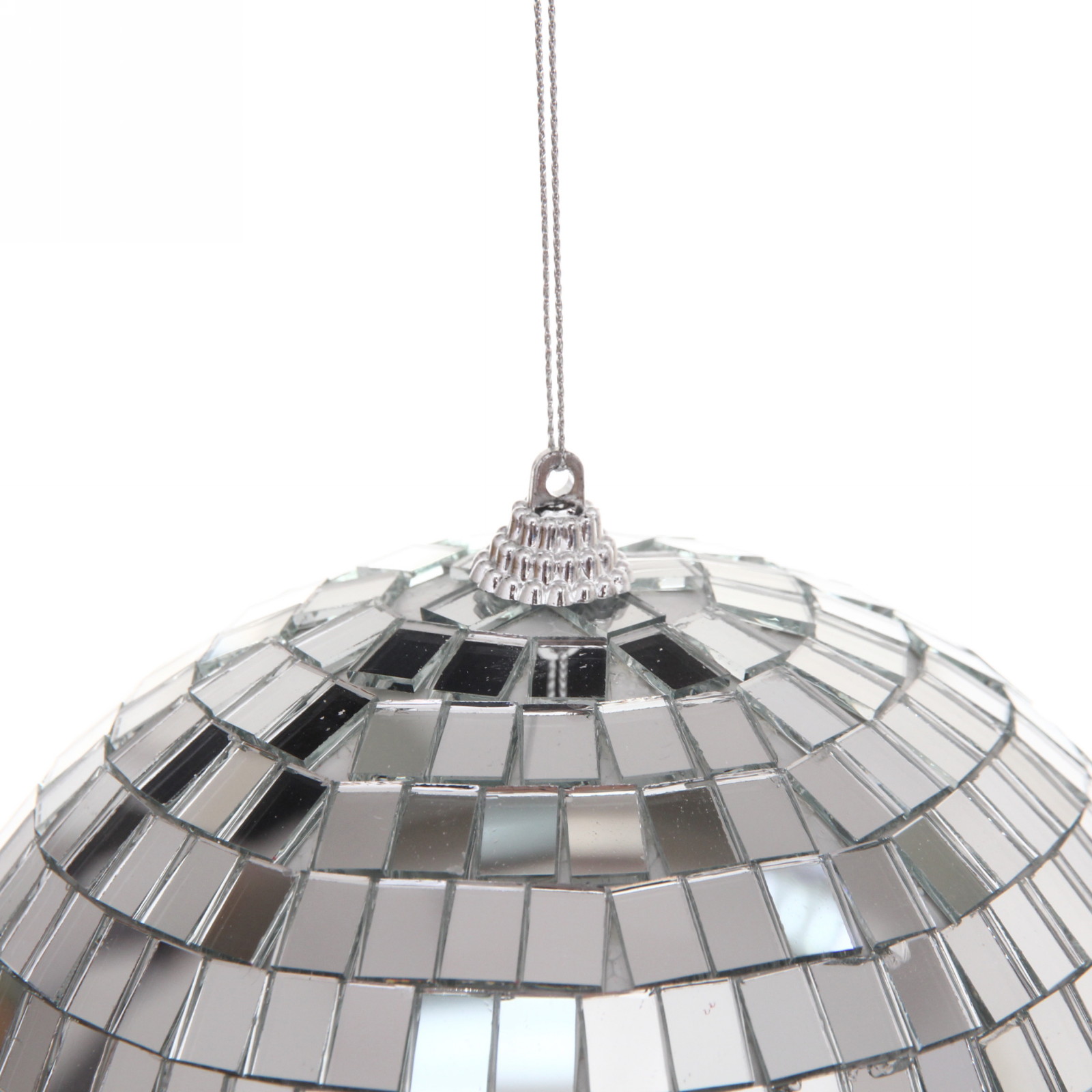 Новогодний шар 15 см "Shining Disco", Серебро
