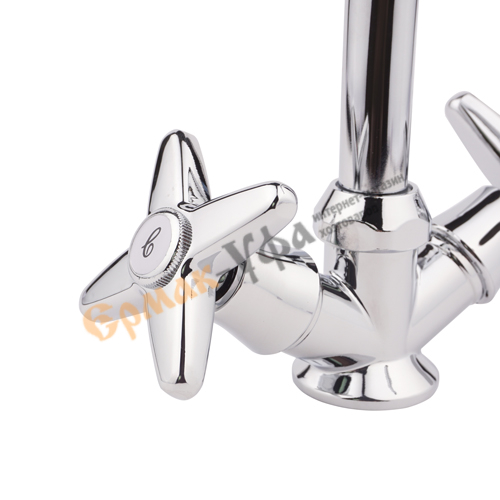 яяяСмеситель для кухни LEDEME 4020 1/2 керам крест, шпилька (1/20)