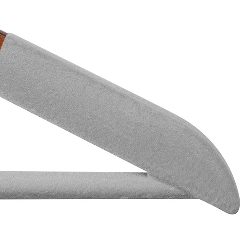 Набор вешалок деревянных, флокированных, темно-коричневый