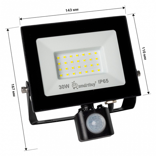 Светодиодный (LED) прожектор FL Sensor Pro 30W/6500K/IP65 (SBL-EFLPIR-30-65)