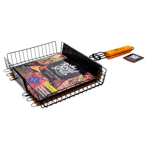 Решетка-гриль ROYALGRILL глубокая 31 х 24 см, с антипригарным покрытием