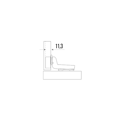 Петля мебельная Trodos вкладная SLIDE-ON с площадкой под саморез 60гр, 2шт