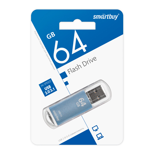 UFD 3.0/3.1 Smartbuy 064GB V-Cut Blue (SB64GBVC-B3)