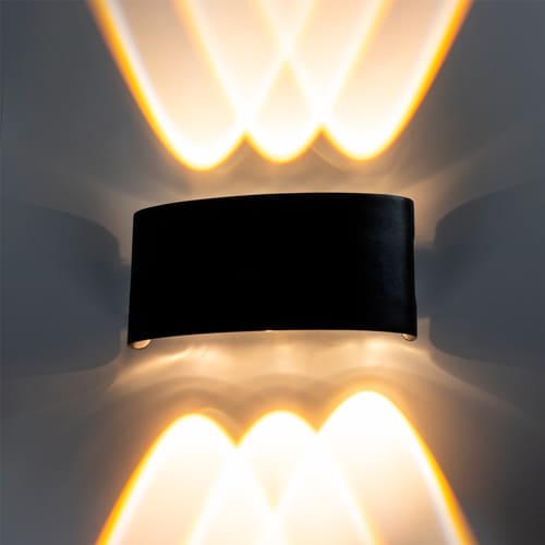 Уличный светодиодный настенный светильник WALL 6*1Вт Smartbuy 3000К IP65 230В черный (SBL16894)