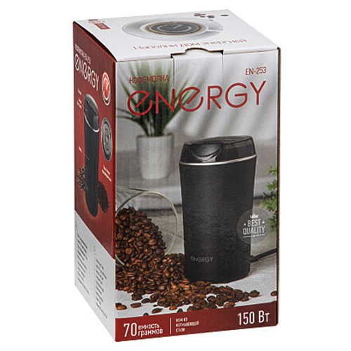 Кофемолка Energy EN-253, 150 Вт, черный