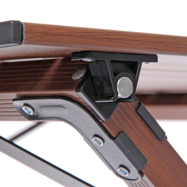 Стол кемпинговый складной DC-5002, 86*58*44 см,  цвет: темное дерево, каркас алюминий, Турист Мастер