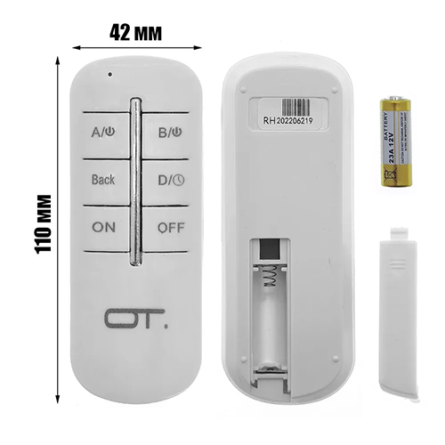 Пульт дистанционного управления для световых приборов Орбита OT-HOS02, 2 канала, 220 В