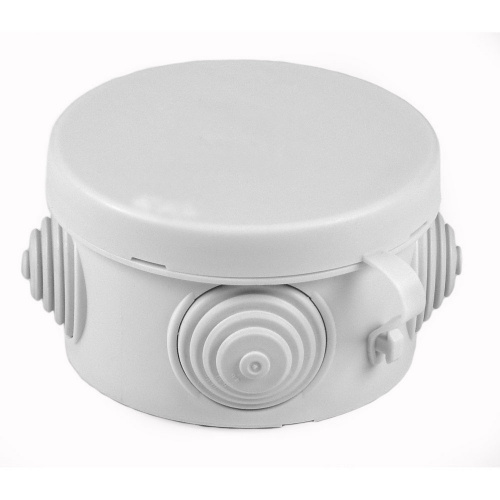 Коробка распаяч. для открыт. проводки 65*40  (круглая.), 4 входа ( гермовводы), IP54 (5/180)