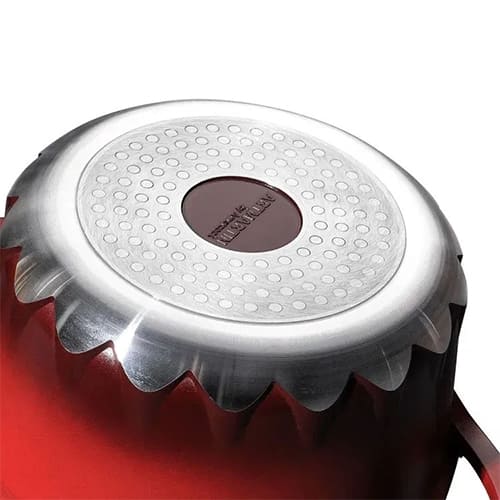 Пароварка одноуровневая Amercook ARTMARTIN (COLORS) 26 см, 4,5 л, Эксклюзивное гранитное антипригарное Greblon С3, красный