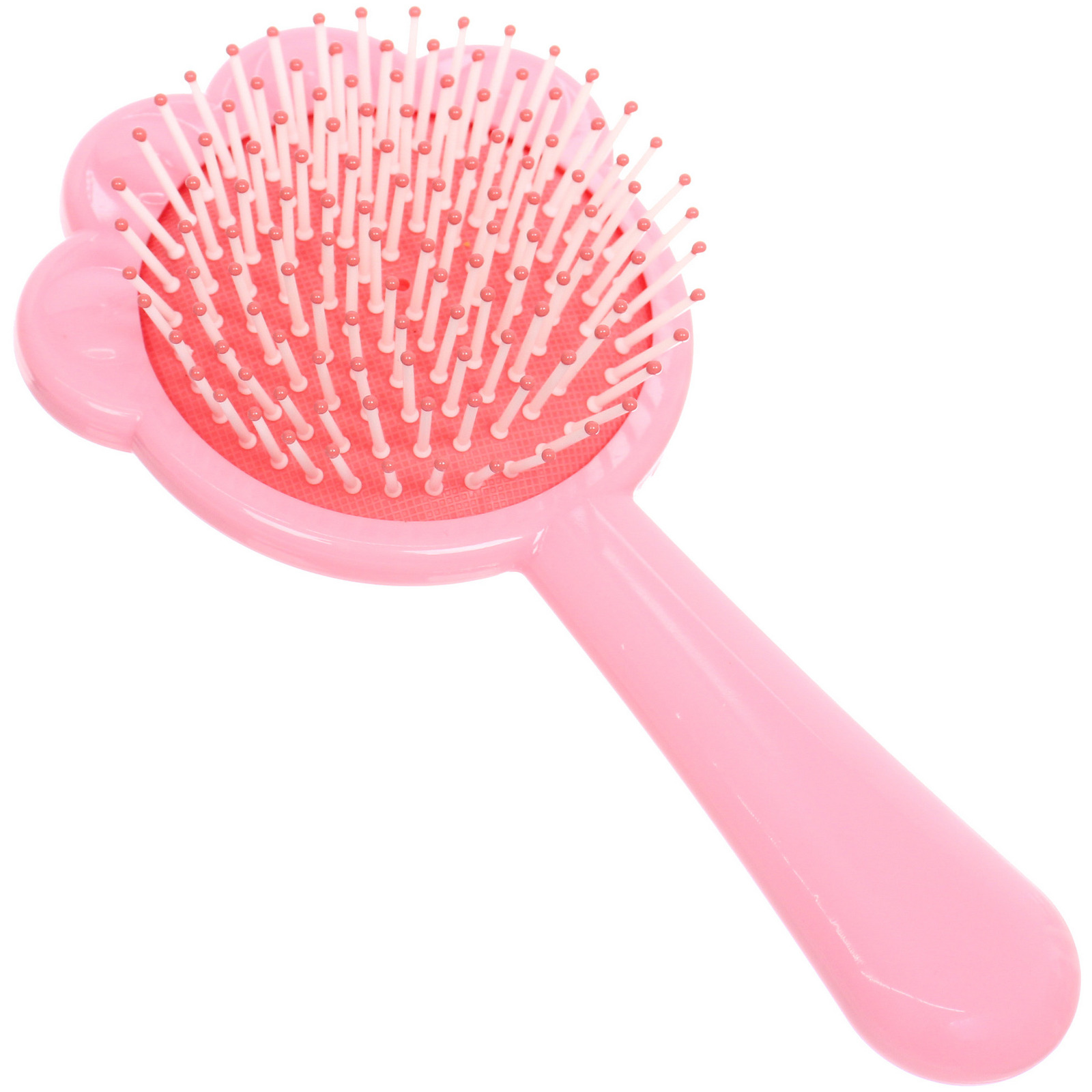 Расчёска массажная с детская "КАТИКОТИК", цвет пудровый, 16см (коробка PVS)