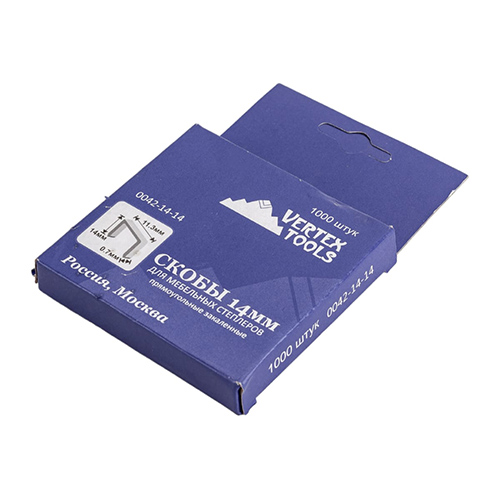 Скобы для мебельных степлеров 14 мм тип 53 vertextools 0042-14-14