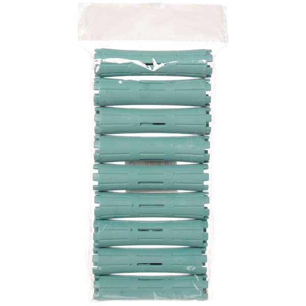 Бигуди пластмассовые-коклюшки 9шт "Styling", микс 6 цветов, d=2,2см (прозрачный пакет с подвесом), без резинки