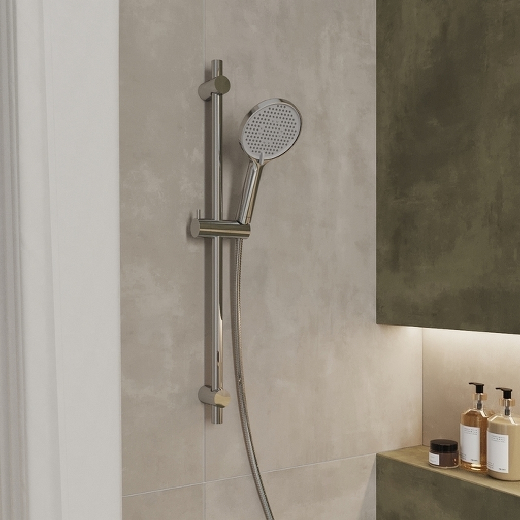 Лейка для душа Milardo ILS3FCRM18 "Ideal Spa" D130мм, 3 режима, ХРОМ, коробка