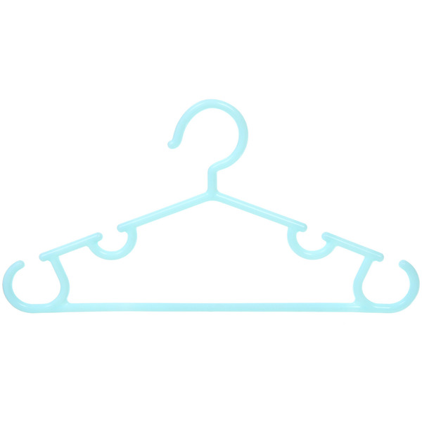 Плечики для одежды детские 3шт "ИДЕЯДОМА", классика, цвет голубой, 28*15см (Лейбл Селфи)