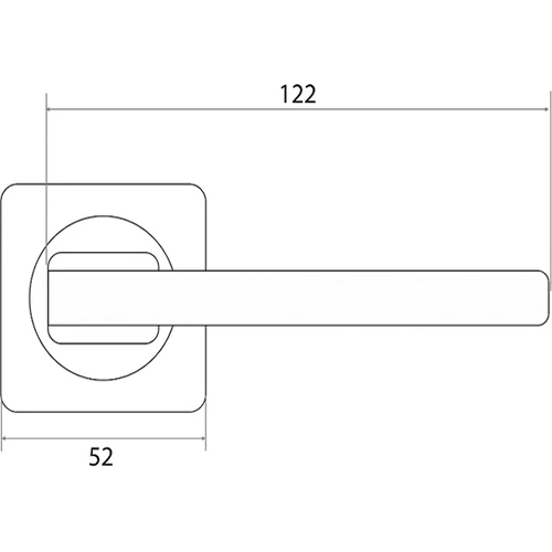 Ручка раздельная Trodos "AL-02-517", черный матовый