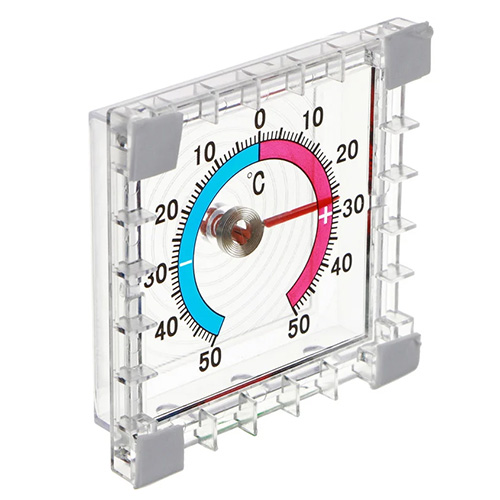 Термометр оконный квадратный биметаллический, -50 +50, блистер VETTA, 6/24/240