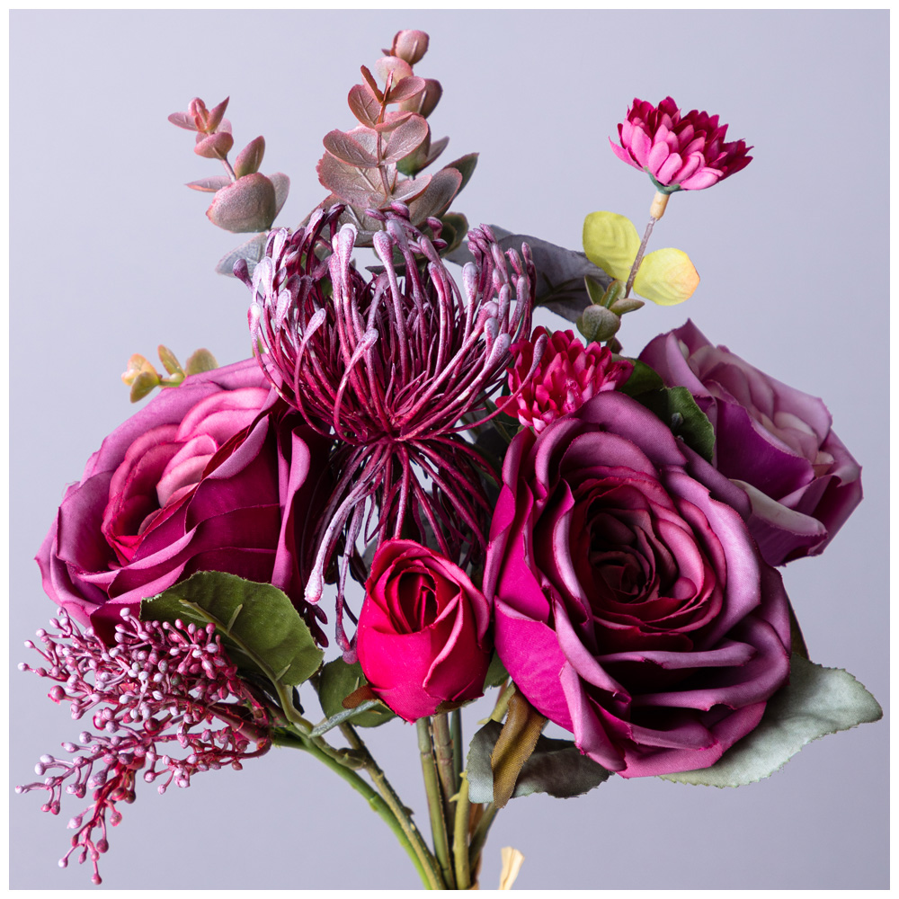 БУКЕТ ИСКУССТВЕННЫХ ЦВЕТОВ ВЫСОТА=25 СМ БЕЗ УПАКОВКИ, МАЛ=12ШТ./КОР=120ШТ.