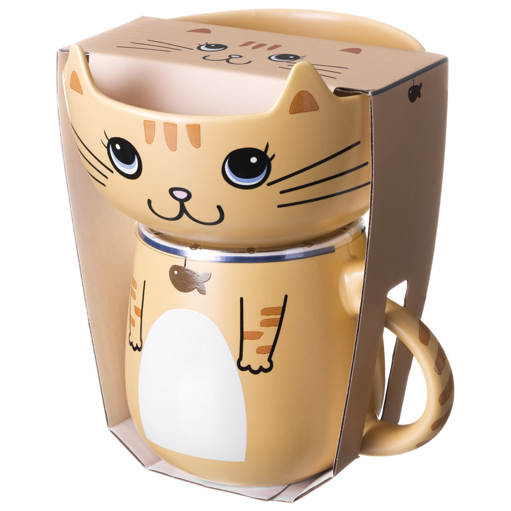 НАБОР ДЛЯ ЗАВТРАКА LEFARD, CAT,  2 ПР.: САЛАТНИК 500МЛ, КРУЖКА 450МЛ