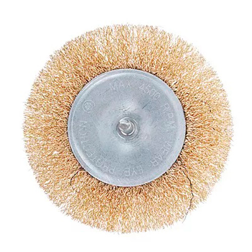 Щетка для дрели со шпилькой, плоская, 100мм латунь, 1/120