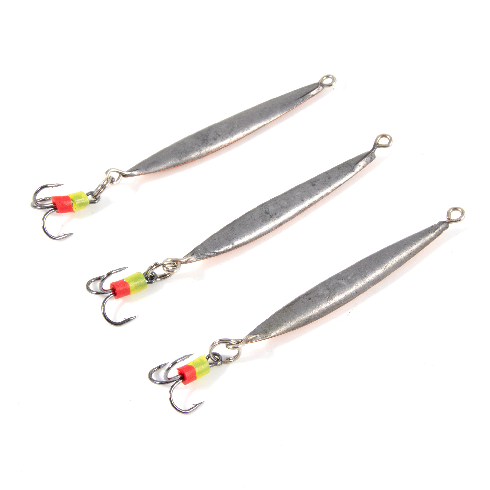 Блесна вертикальная "Яман" Стрела с тройником,размер 40 мм, вес 2,7 г, цвет медь (уп.3 шт.)/150/