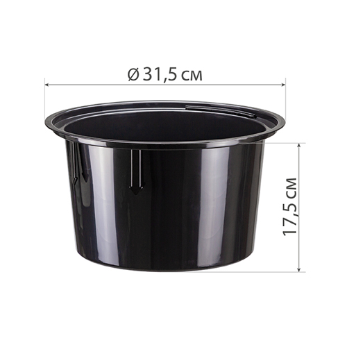 Кашпо 9/42 л IDEA РОТАНГ М 3407, 340 мм, 630 мм, со вставкой, кремовый