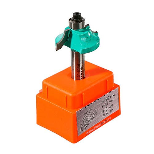 Фреза кромочная калевочная с подшипником 9,5 мм 29х11х54 мм хвостовик 8 мм STURM RB08-081129