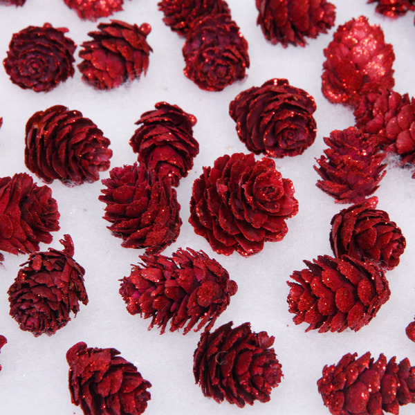 Композиция для декора "Лесное удовольствие" 11*11*14 см (130 гр), красный