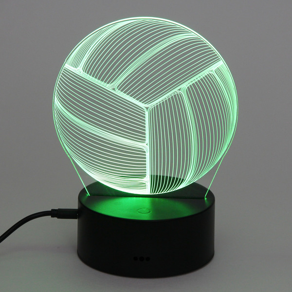 Светильник ночник "3D-Мяч" на пластиковой подставке, с включателем USB