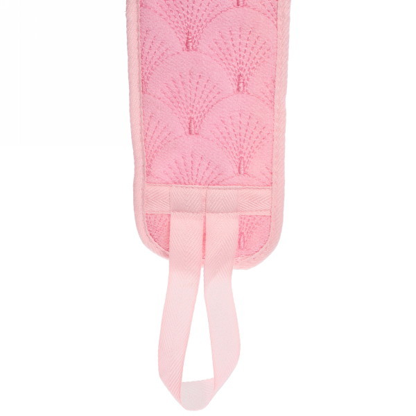 Мочалка для тела "Ultramarine - Body care", пилинг эффект, цвет розовый,  9,5*80см, Zip пакет