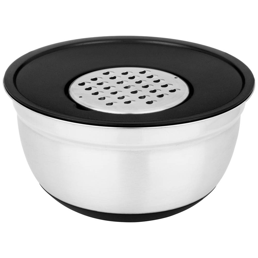 МИСКА  AGNESS 6 В 1 С КРЫШКОЙ С 3-МЯ СЪЕМНЫМИ ТЁРКАМИ,  24 СМ, 2,25 Л. ПРОТИВОСКОЛЬЗЯЩЕЕ ДНО
