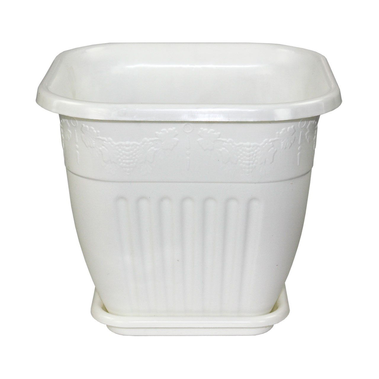 Горшок цв., Лозанна, 3л квадратный, белый