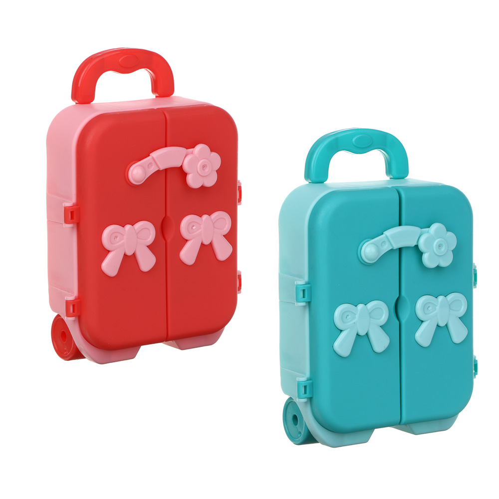 ИГРОЛЕНД Набор игровой в чемодане, сюрприз, ABS, PP, бумага, 10х4,3х14,3 см