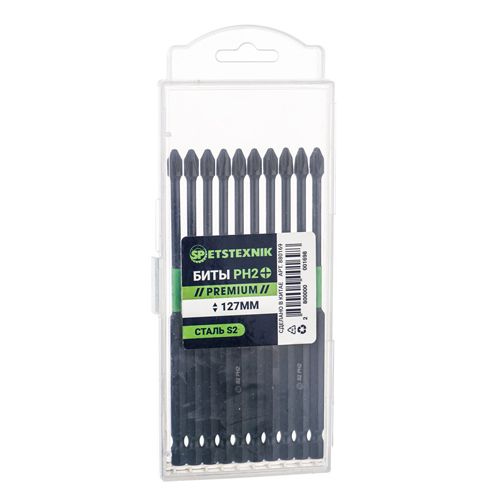 Биты PH2 127мм SPETSTEXNIK PREMIUM сталь S2, цена за 10шт, бокс, 1/50