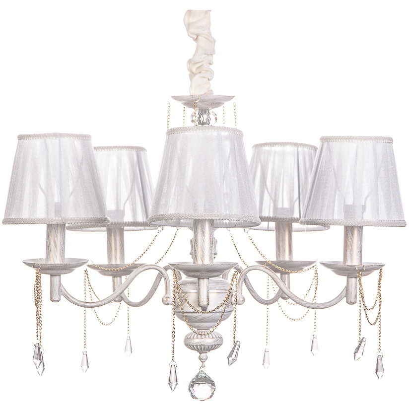 Люстра 5*40Вт Е14 60*60*100см 29-P8510/WH+G