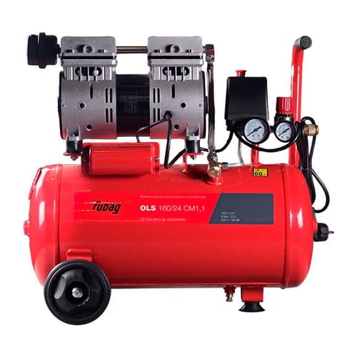 Компрессор OLS 160/24 см, 1,1, безмасляный малошумный, Fubag